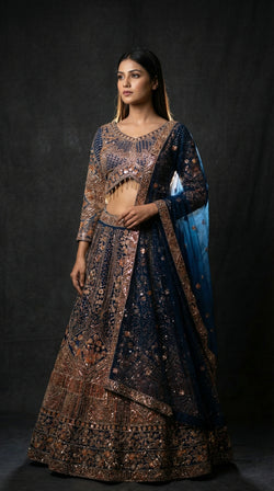 Midnight Blue Lehenga