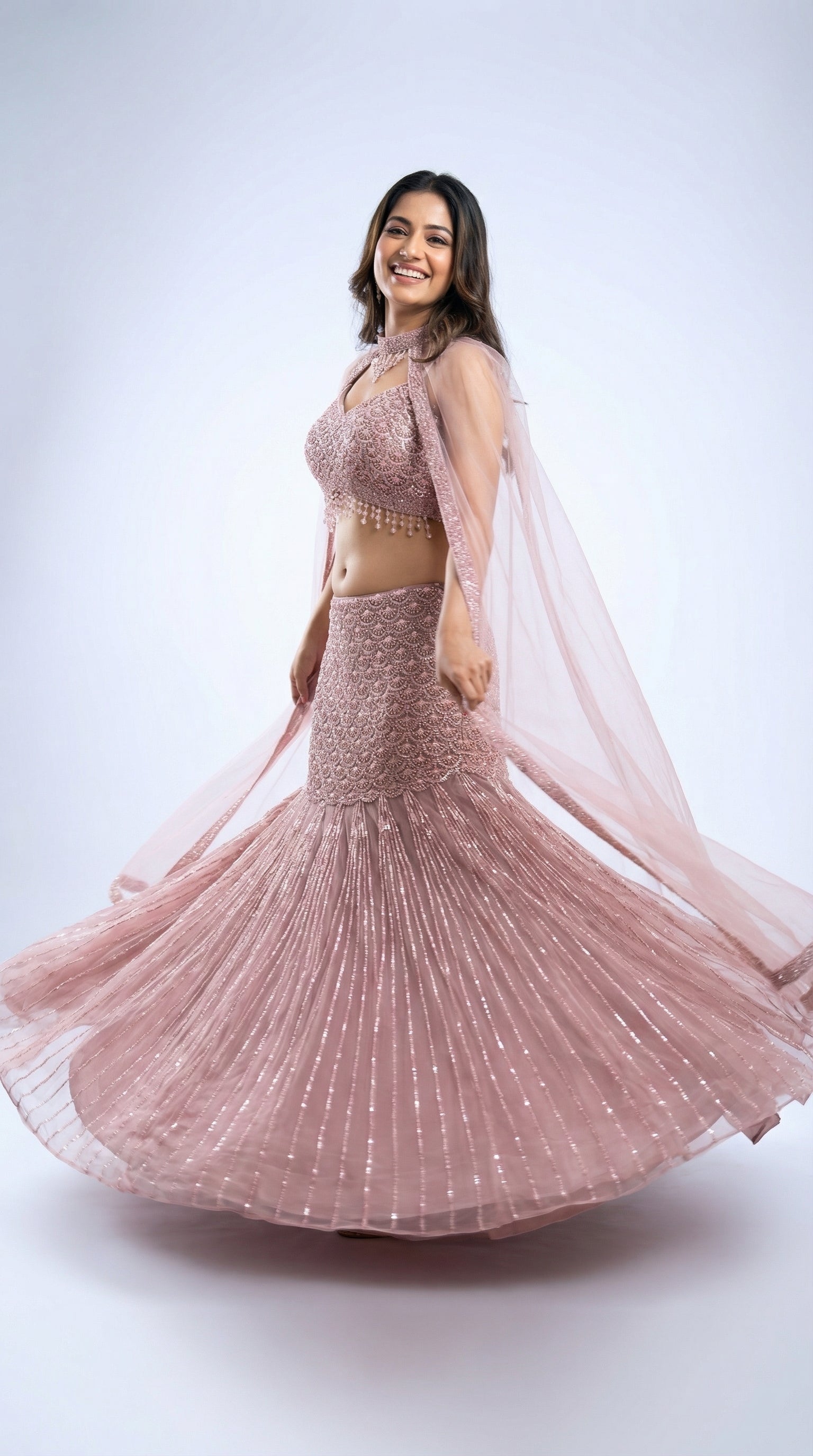 The Dusty Rose Scallop Mermaid Ensemble