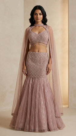 The Dusty Rose Scallop Mermaid Ensemble