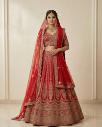 The Sultana Heritage Red Lehenga.