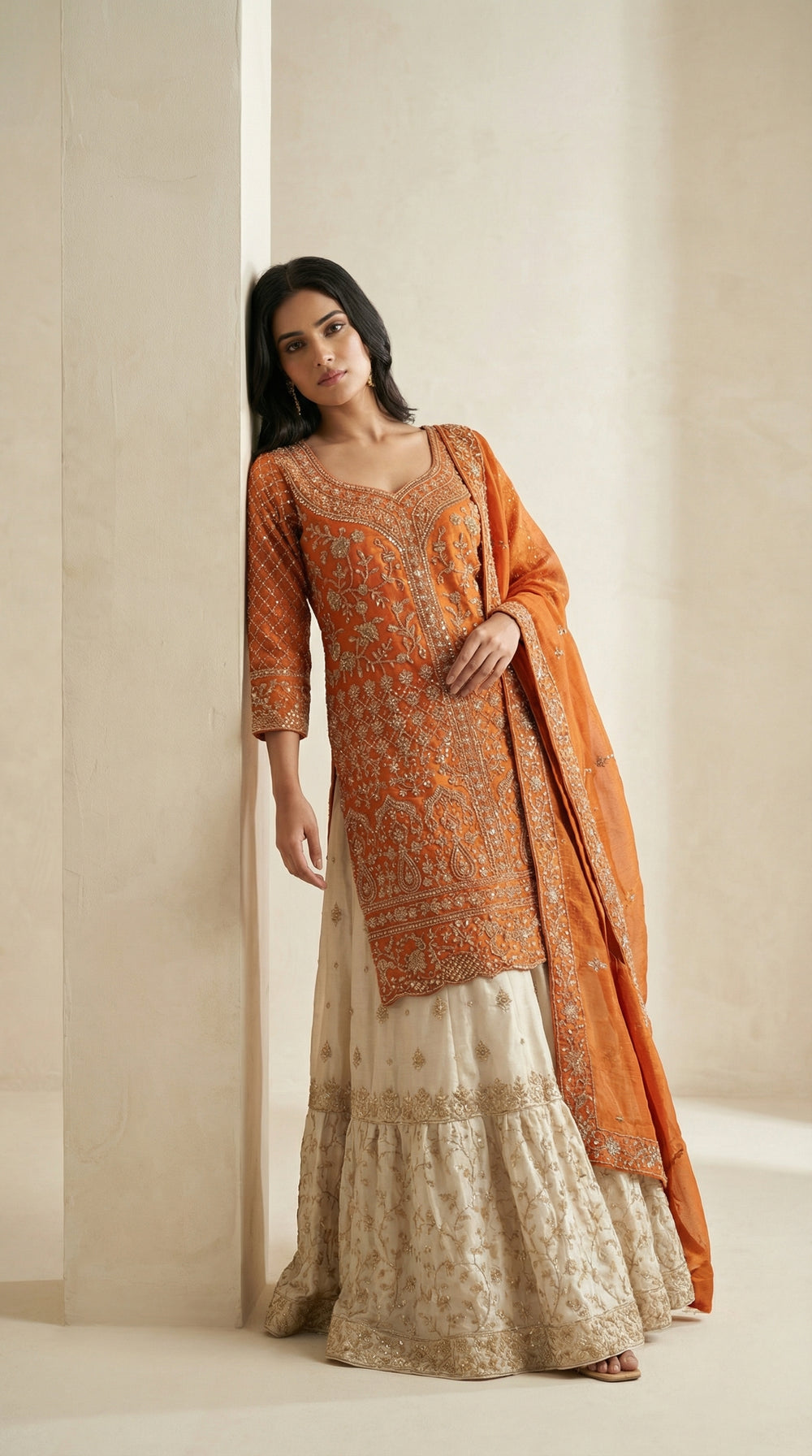 The Jodhpur Saffron Sharara.