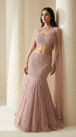 The Dusty Rose Scallop Mermaid Ensemble