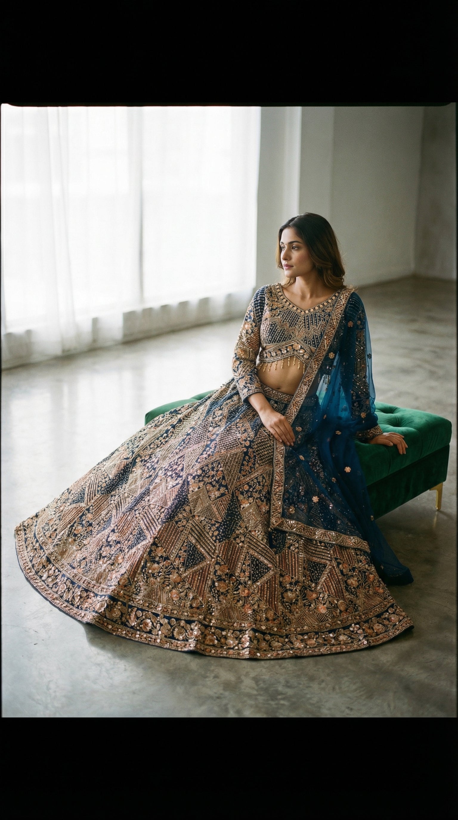 Midnight Blue Lehenga