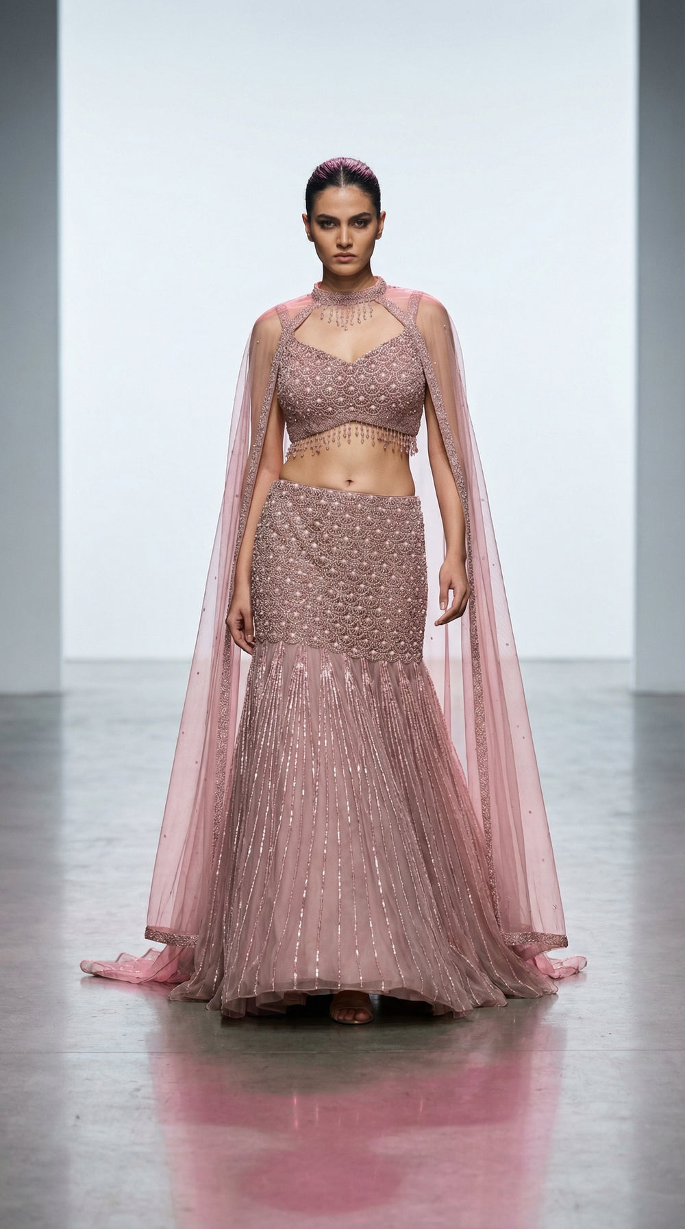 The Dusty Rose Scallop Mermaid Ensemble