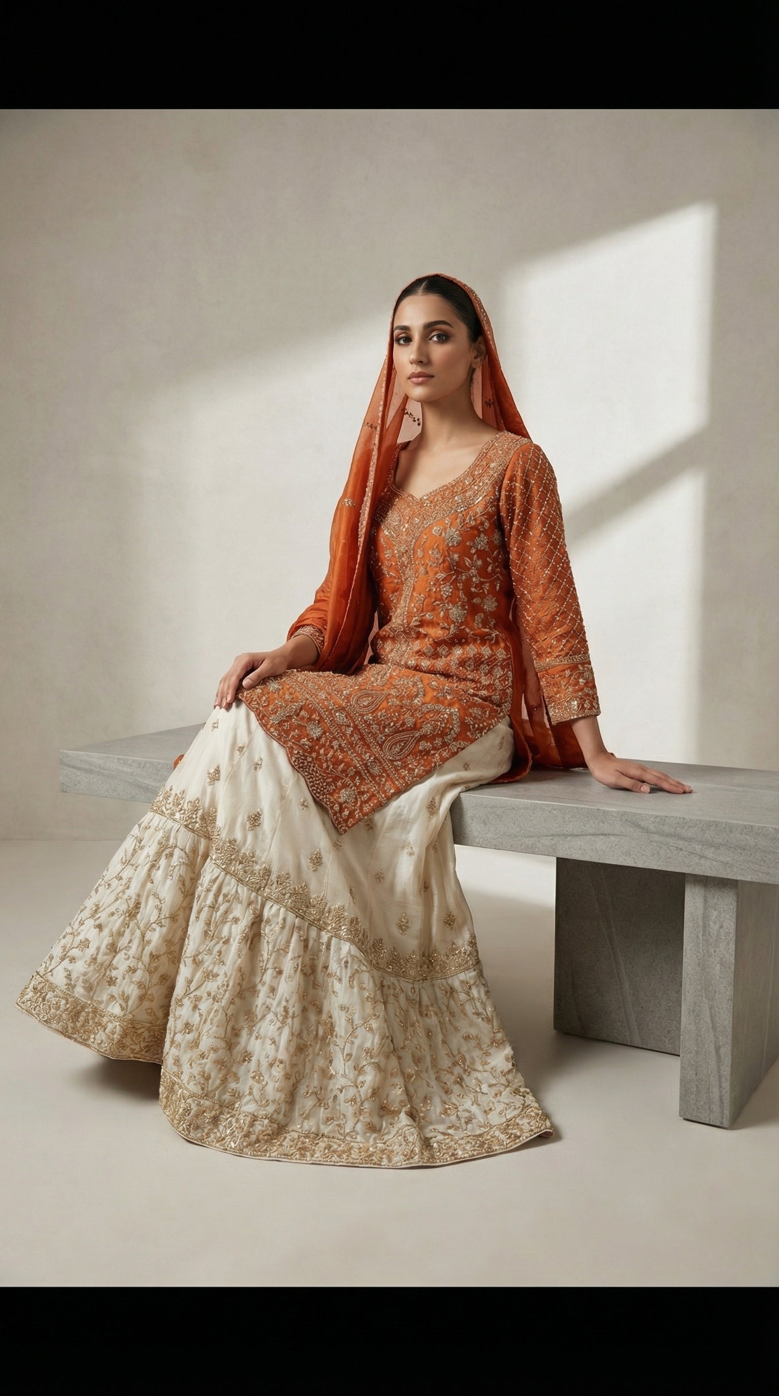 The Jodhpur Saffron Sharara.