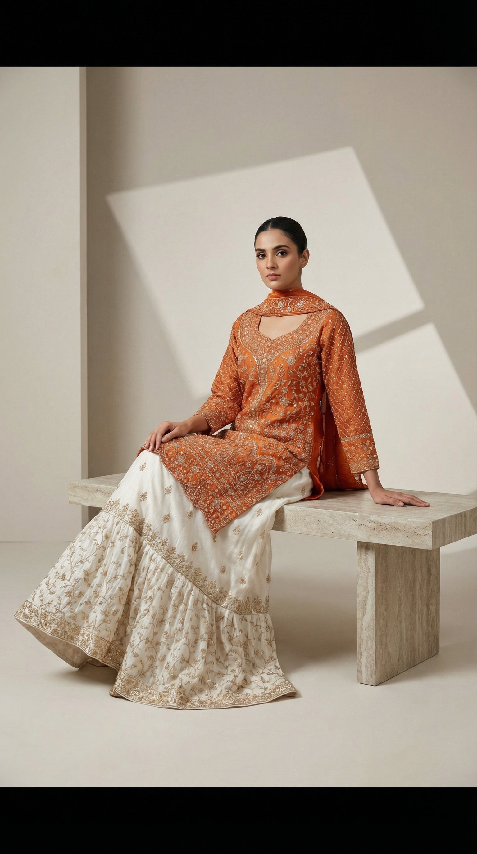 The Jodhpur Saffron Sharara.