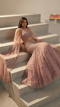 The Dusty Rose Scallop Mermaid Ensemble