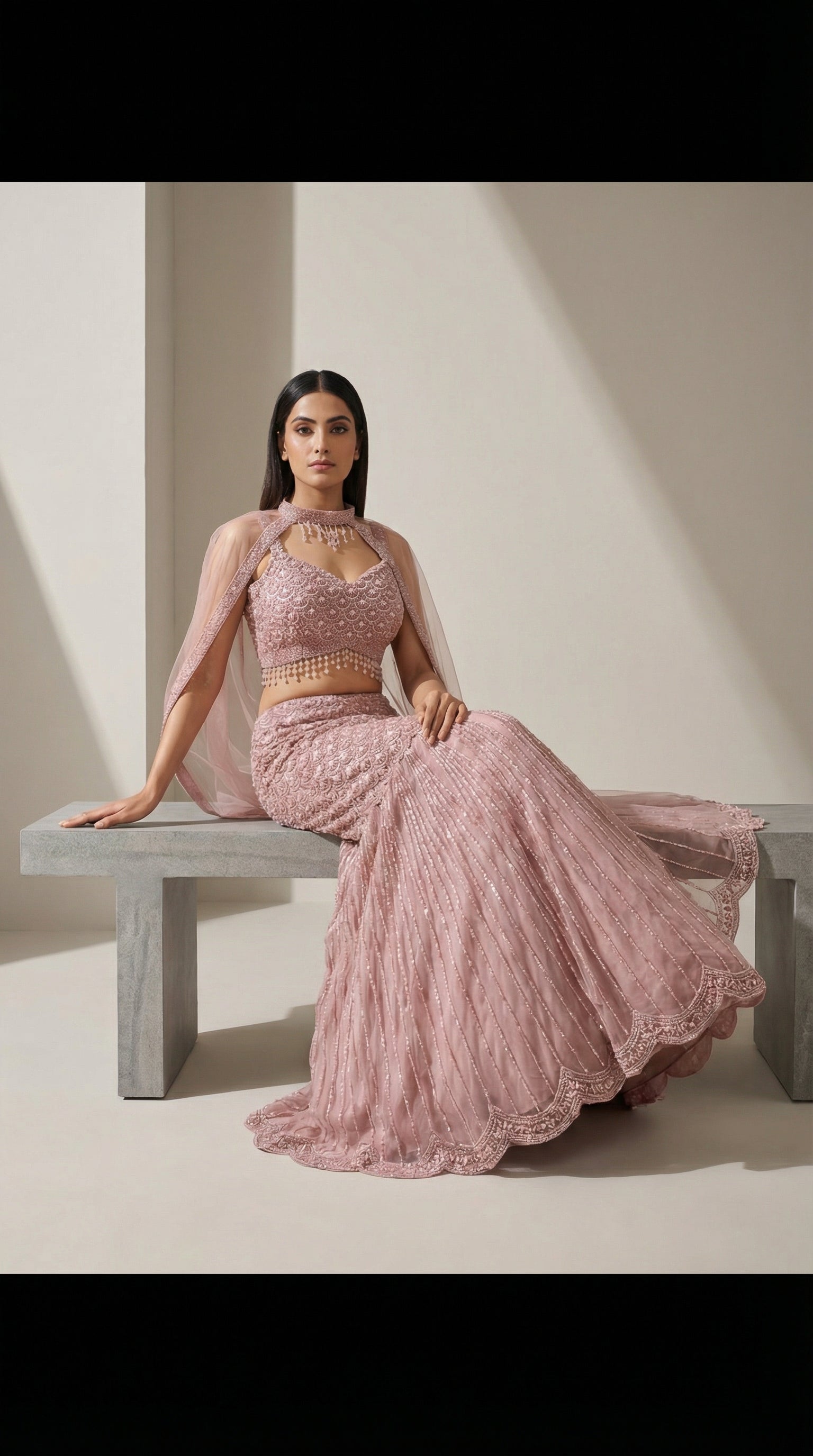 The Dusty Rose Scallop Mermaid Ensemble