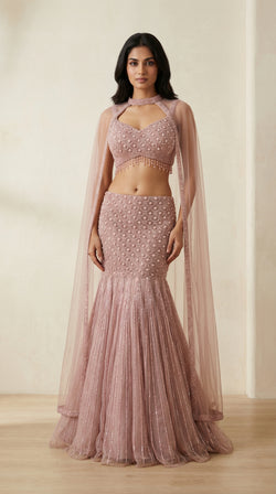 The Dusty Rose Scallop Mermaid Ensemble