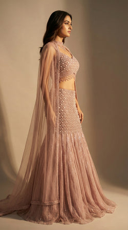 The Dusty Rose Scallop Mermaid Ensemble