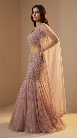 The Dusty Rose Scallop Mermaid Ensemble