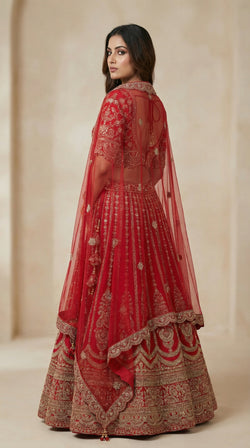 The Sultana Heritage Red Lehenga.