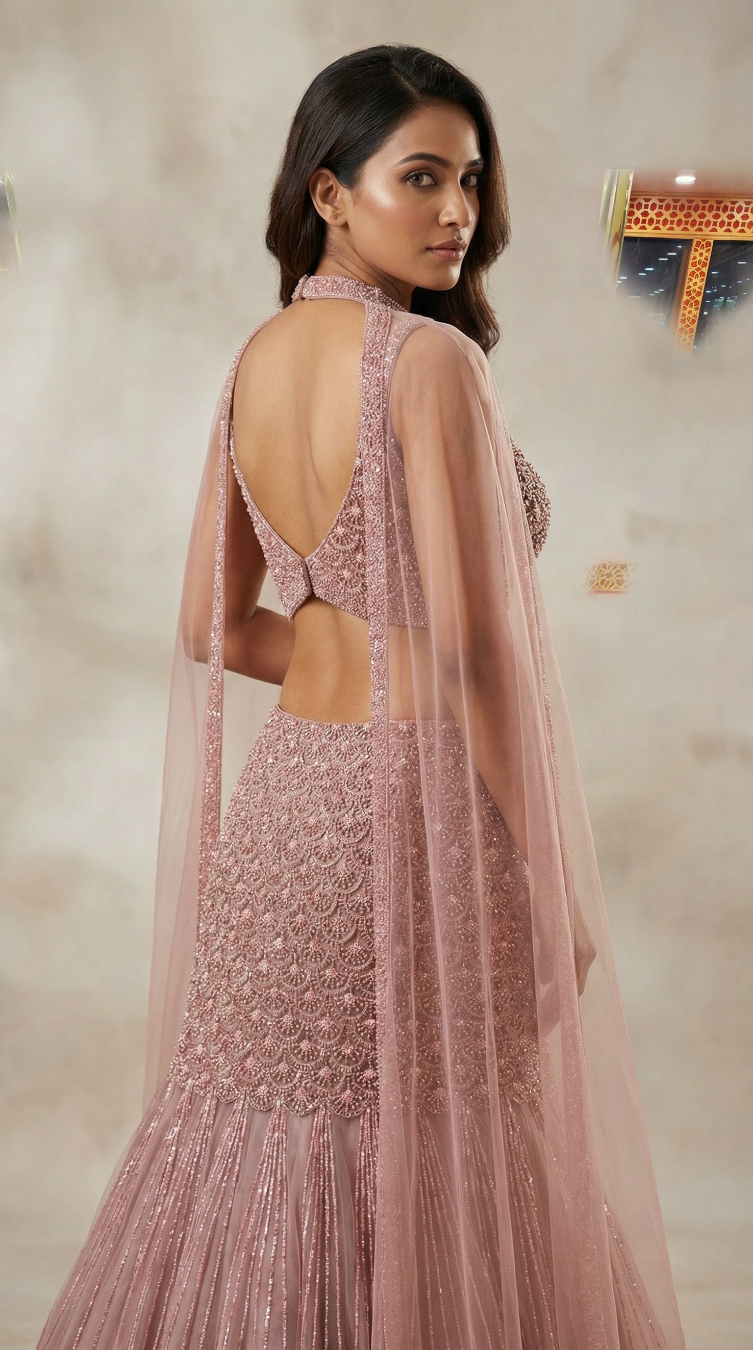 The Dusty Rose Scallop Mermaid Ensemble