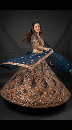 Midnight Blue Lehenga