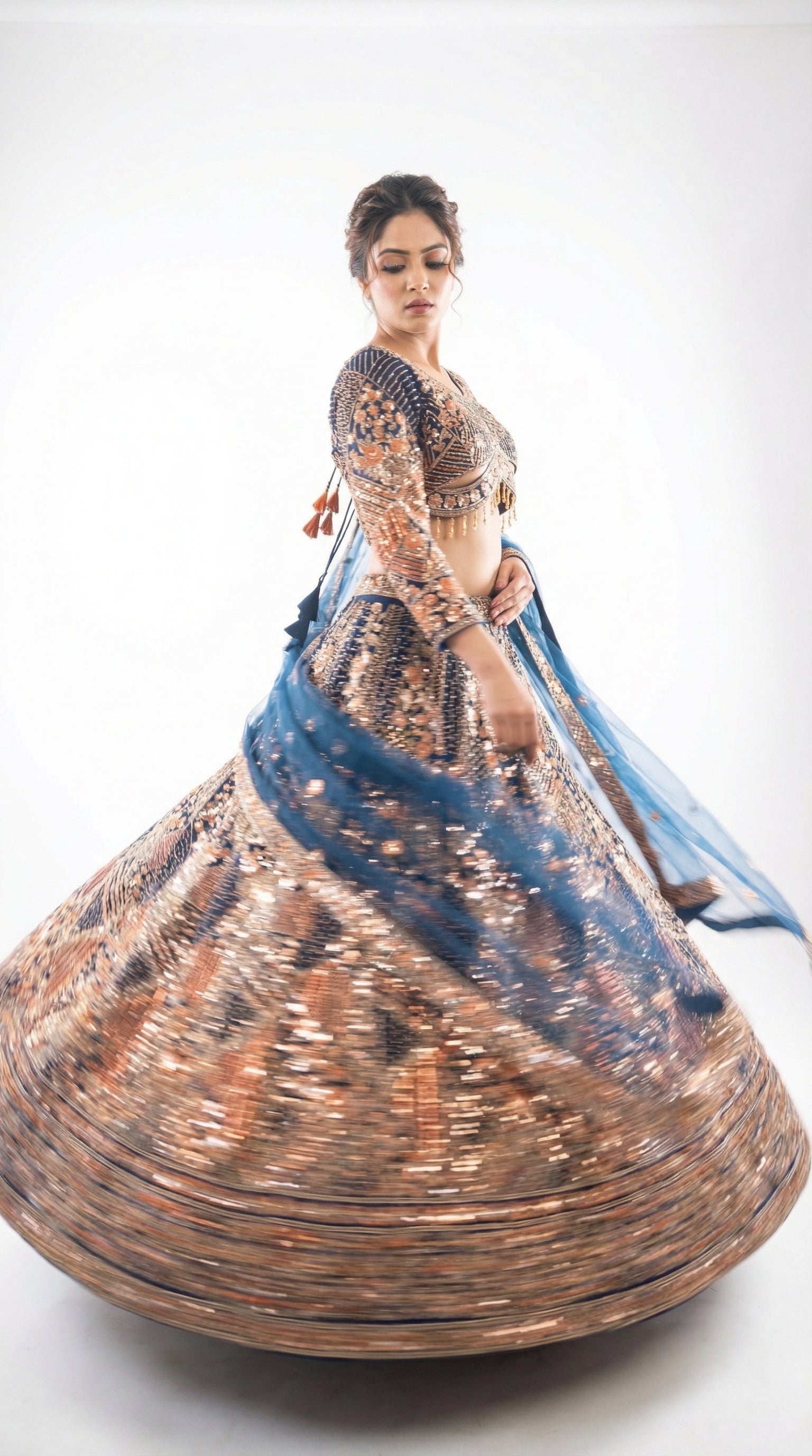 Midnight Blue Lehenga