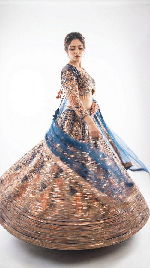 Midnight Blue Lehenga