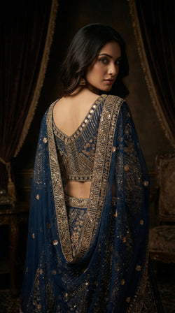 Midnight Blue Lehenga