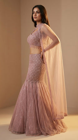 The Dusty Rose Scallop Mermaid Ensemble