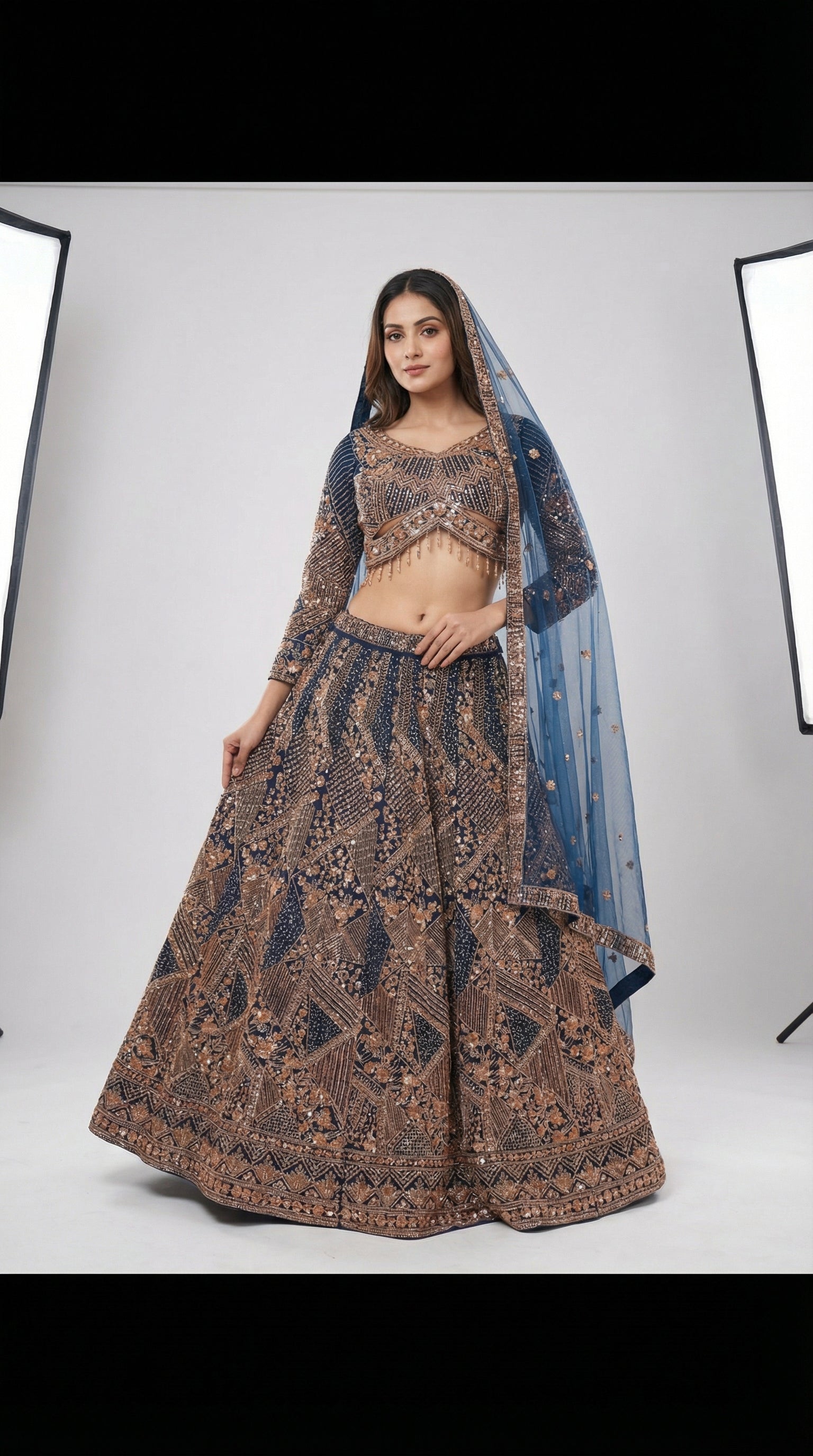 Midnight Blue Lehenga