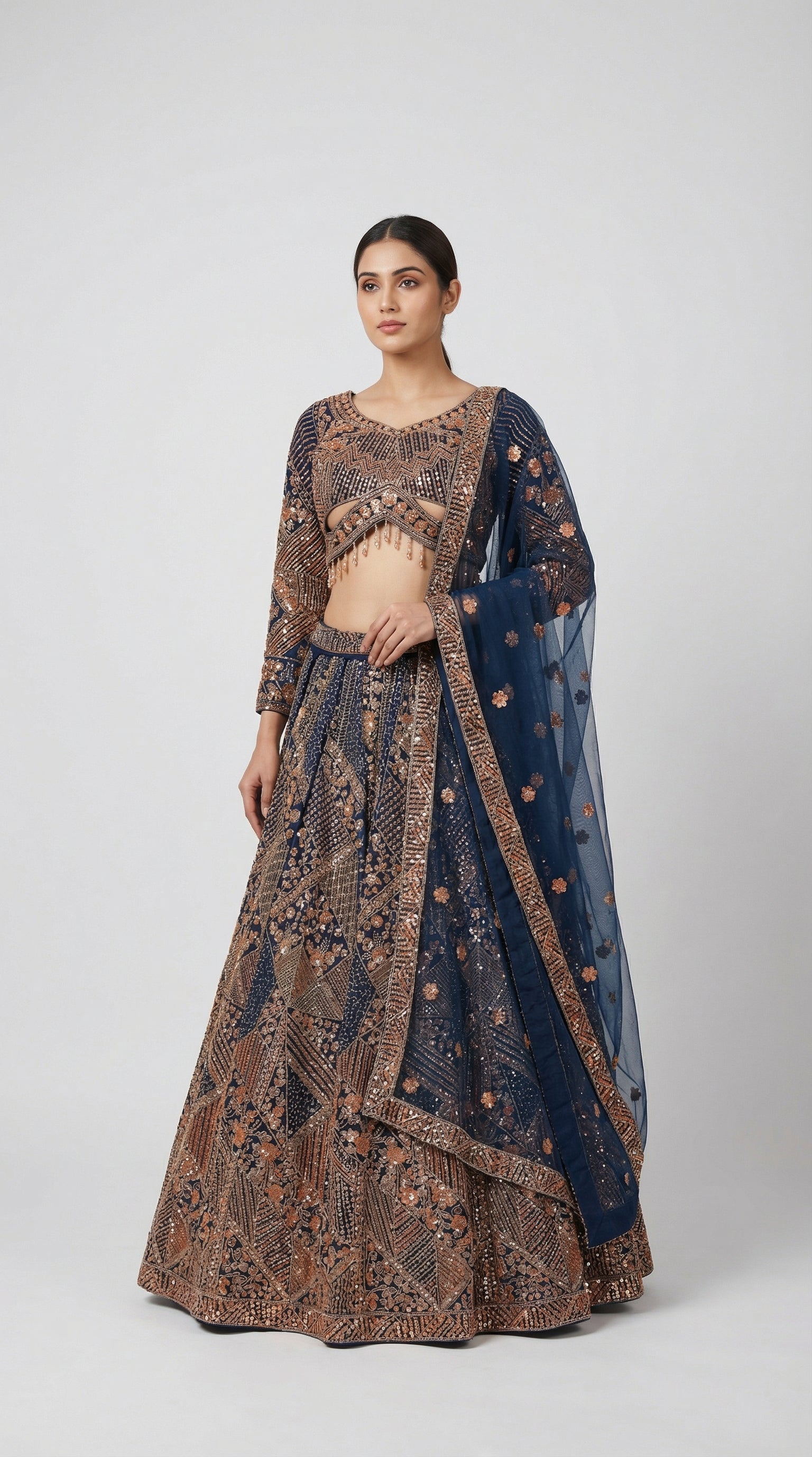 Midnight Blue Lehenga