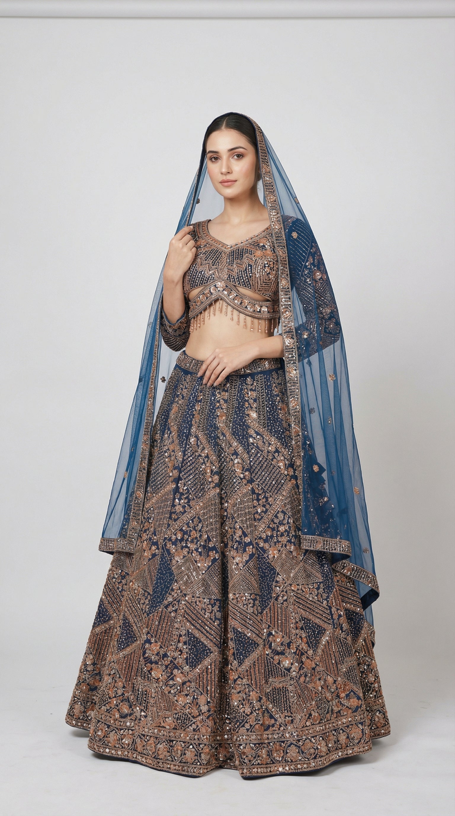 Midnight Blue Lehenga