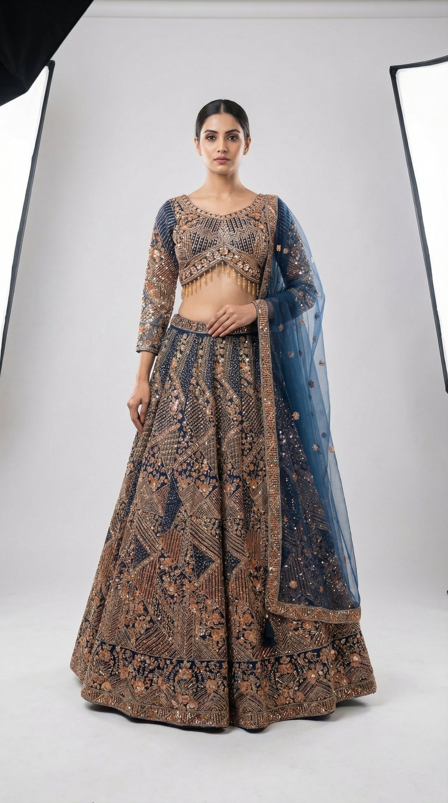 Midnight Blue Lehenga